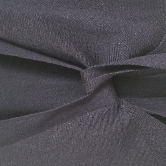 Seventh Avenue NY&C Tie Front Cardigan Sweater Navy M - Picture 2 of 5